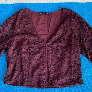 Abercrombie & Fitch Cropped Long Sleeve Top